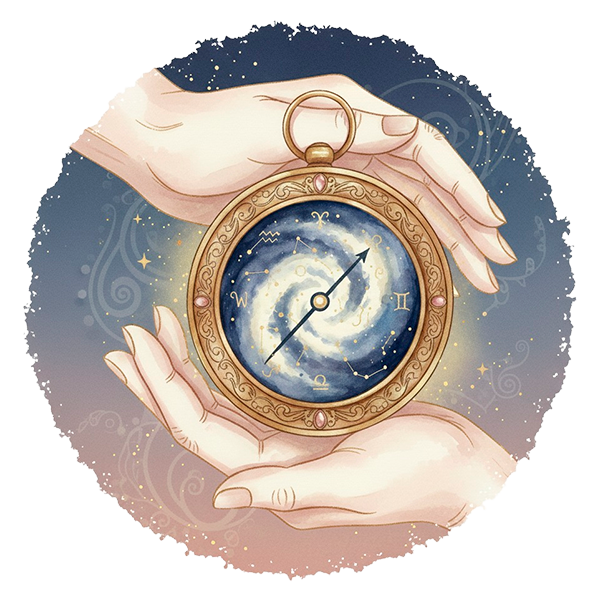 Компас в руках